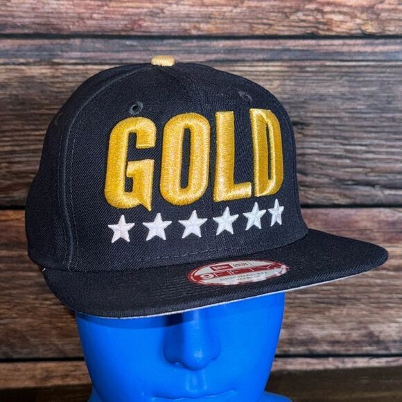 New Era 9Fifty Gold Stars Navy SnapBack Hat - Picture 1 of 8
